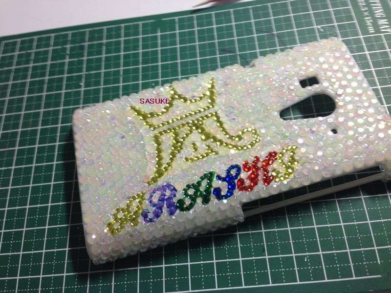 スワロフスキーオーダーメイドデコ電ケース込9600円スマホ - Android用 