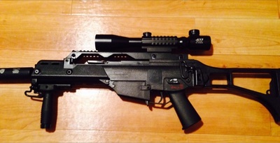 G36Cにスコープ取付け