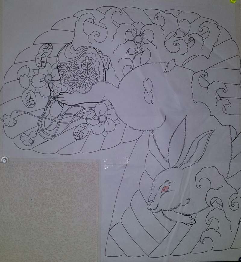 神奈川 相模原 二代目 彫逡 下絵 和柄