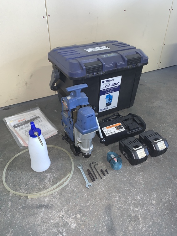 中古美品 日東工器 18V コードレスアトラ CLA-2200 バッテリー2個付き 一式セット 動作OK