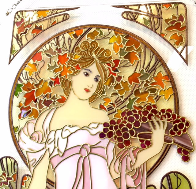 Art Nouveau Stained Glass Lampアルフォンスミュシャ Art Nouveau Stained Glass Lampアルフォンスミュシャ（Art