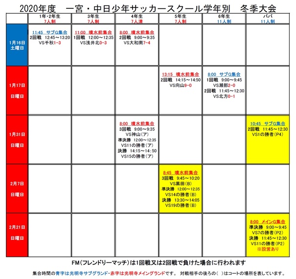 一宮 中日少年サッカースクール 丹陽スクール 旧お知らせ